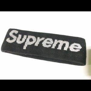 Supreme reflective logo headband